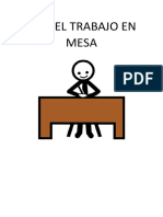 Cartel Trabajo en Mesa