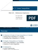 Chapter 2: Linear Inequalities: Math 121:: Mathematical Applications