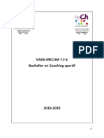Vade-Mecum T.F.E Bachelier Coaching Sportif 19-20