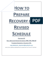 How To Prepare Recovery or Revised Schedule