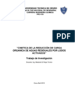 CINETICA DE LA REDUCCIÓN DE CARGA ORGANICA DE AGUAS RESIDUALES POR LODOS ACTIVADOS.pdf