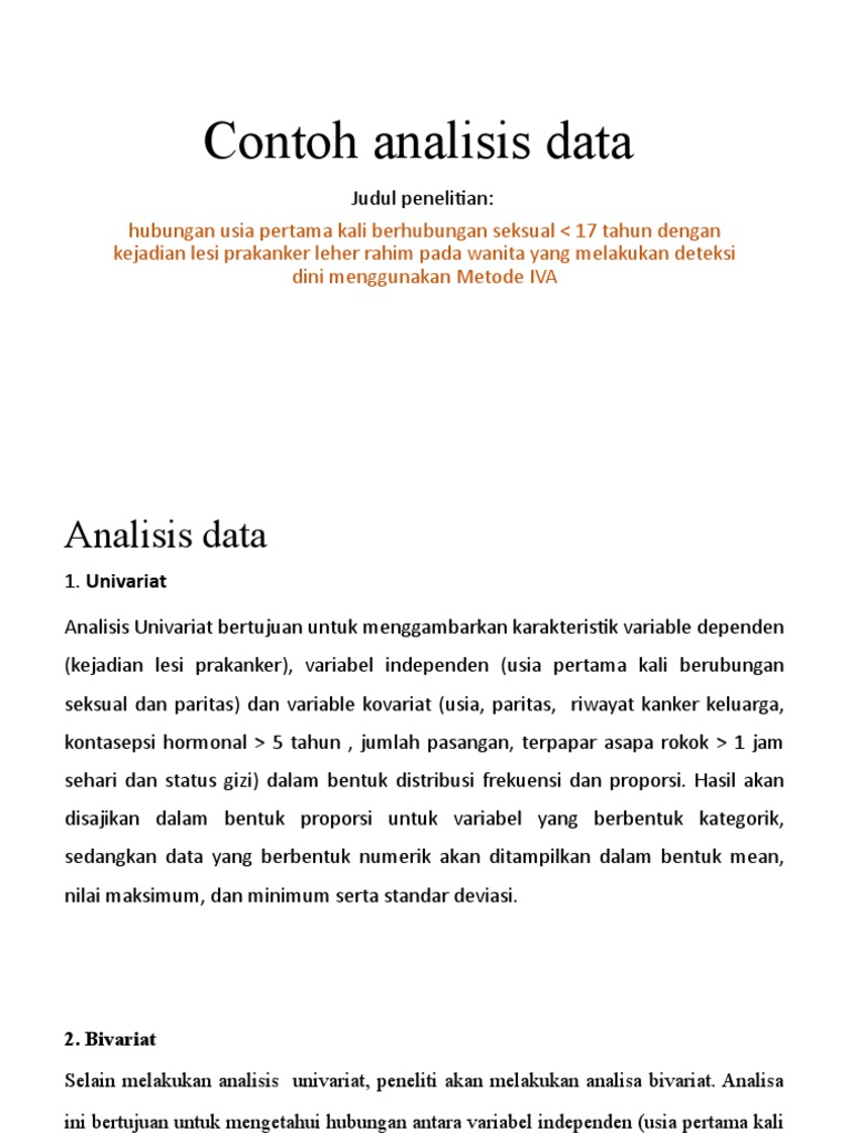Contoh Analisis Data