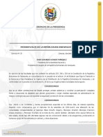 Decreto No. 25. Estado de Alarma en El Estado Aragua