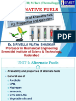 Alternative Fuels: SNIST (JNTUH) M.Tech (Therm - Engg)