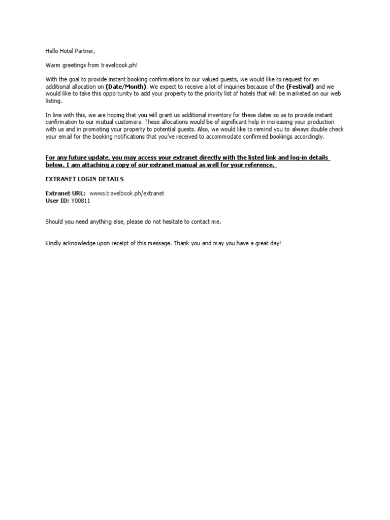 Festival Booking Allocation Request | PDF | Career & Growth | Business