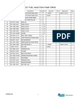 Fuel Injection Pump Drive Assembly Parts List