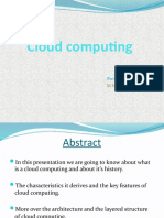 Cloud Computing: Presentation By