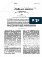 Comparing Topography-Based Verbal With Stimulus Selection-Based Verbal Behavior