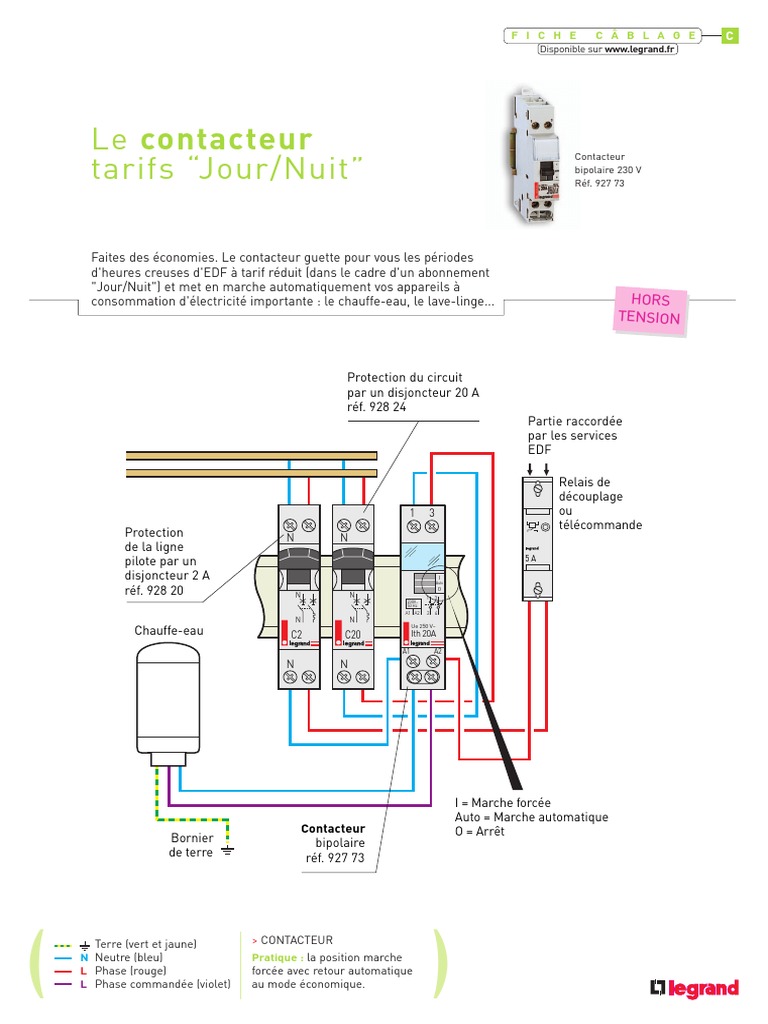 Schéma Contacteur Jour Nuit Legrand Legrand C Contacteur | PDF | Électronique | Machine
