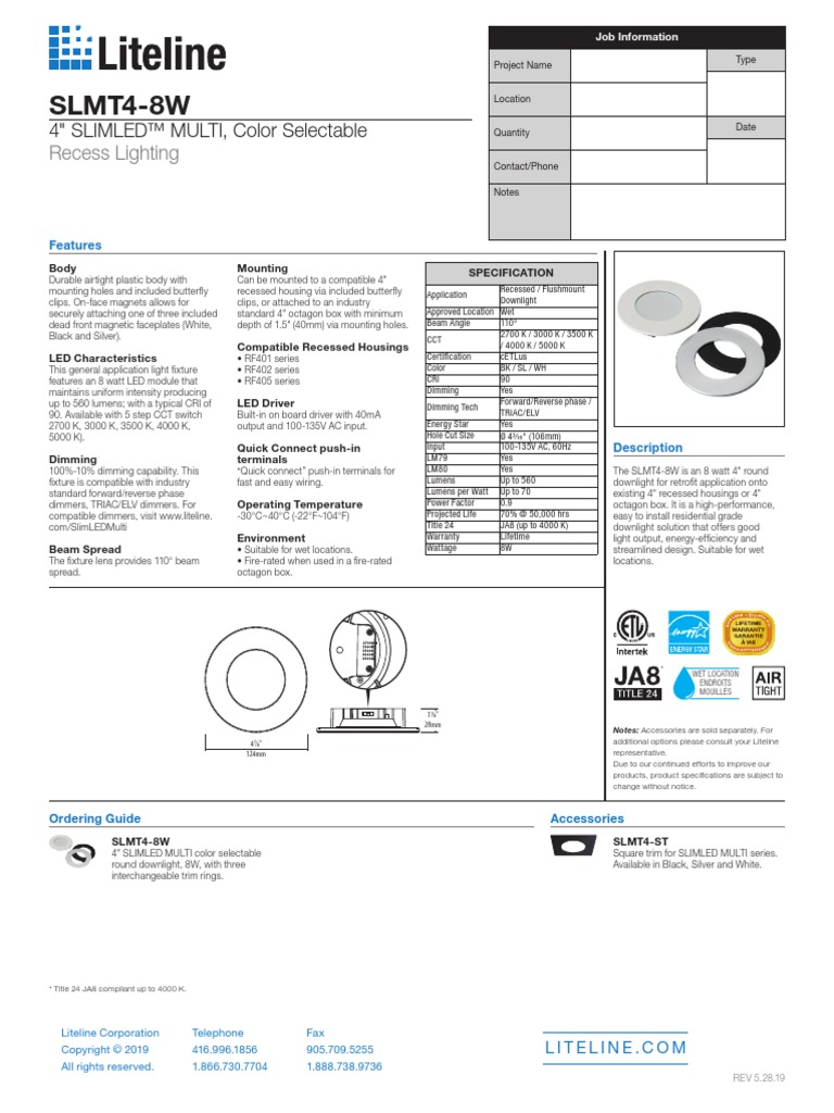 SLMT4-8W Spec | PDF | Equipment | Manufactured Goods