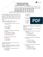 Evaluación final 1° periodo de Matemáticas grado 101 Liceo Manantial de Vida Eterna