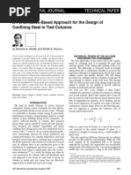 A Performance-Based Approach For The Design of Confining Steel in Tied Columns