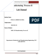Manufacturing Process-II Lab Manual