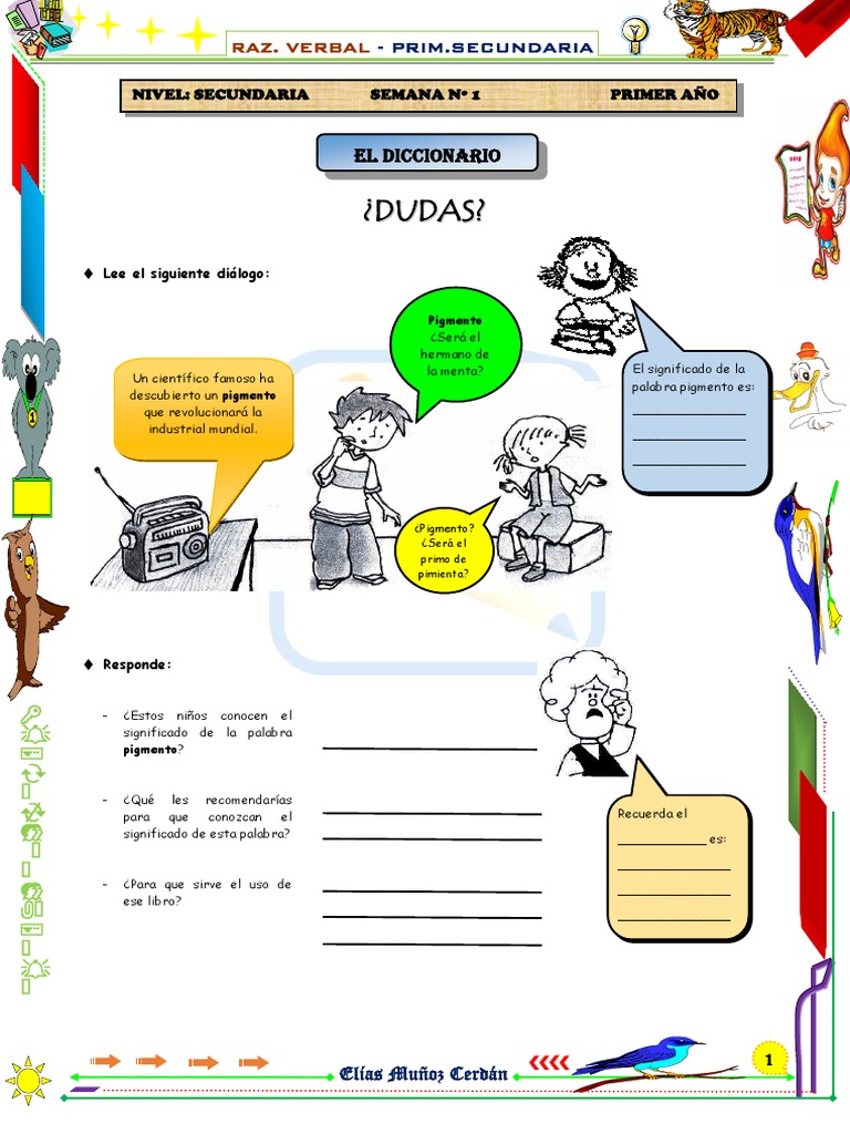 1 El Diccionario Pdf Diccionario Verbo