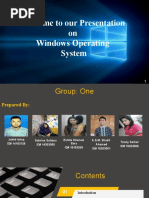 Welcome To Our Presentation On Windows Operating System