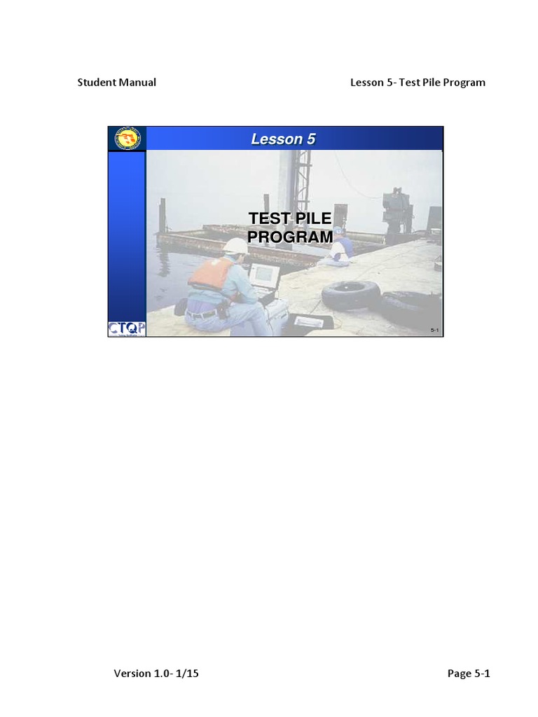 Test Pile Program Overview and Methods | PDF | Deep Foundation ...