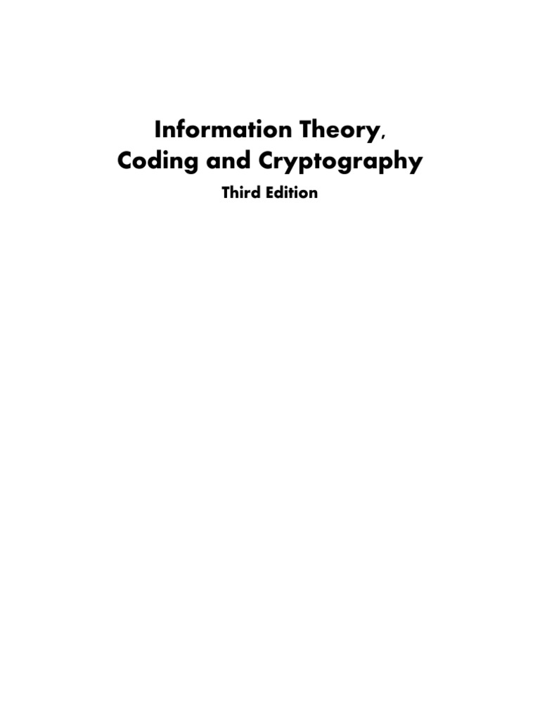 Ranjan Bose - Information Theory Coding and Cryptography (2016, MC Graw ...