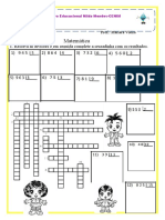 CENIM Matemática divisões cruzadinha