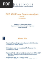 ECE 476 Power System Analysis: Alejandro D. Dominguez-Garcia