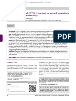 Psychological Impact of COVID-19 Pandemic On General Population in West Bengal: A Cross-Sectional Study