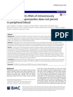 2018 Plasmodium 18S RRNA of Intravenously Administered Sporozoites Does Not Persist in Peripheral Blood