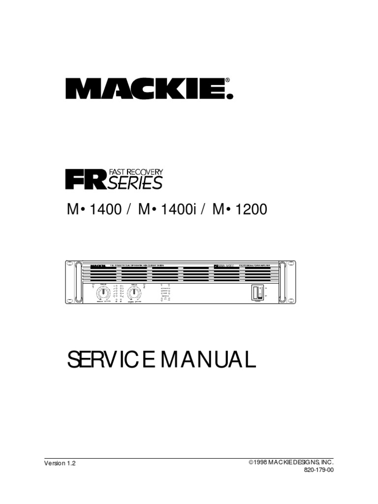 Mackie M1400 Main Service Manual | PDF | Quantité | Grandeur physique