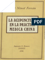 La Acupunctüra en La Practica Nedica China: José Ninof Ferrán