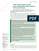 Anti-Msp-10 Igg Indicates Recent Exposure To Plasmodium Vivax Infection in The Peruvian Amazon