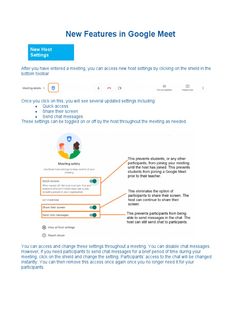 New Features in Google Meet 9.17.20 | PDF