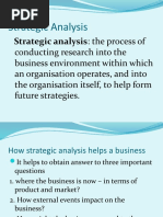 Strategic Analysis: The Process of