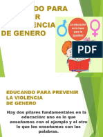 Educando para Prevenir La Violencia de Genero