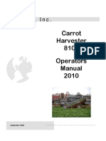 8100 Carrot Harvester Operators Manual