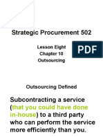 Strategic Procurement 502: Lesson Eight Outsourcing