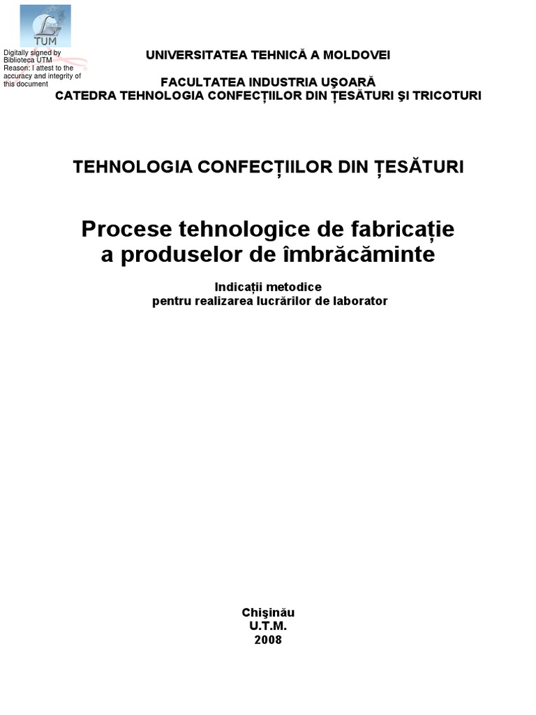 Procese Tehnolog de Fabric A Prod Imbracam DS PDF | PDF