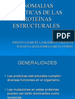 Anomalías genéticas de las proteínas estructurales