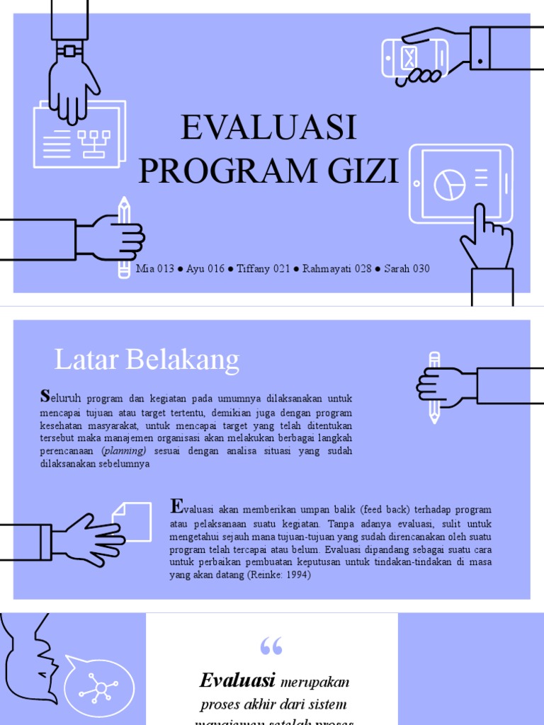 Perencanaan Program Gizi - Evaluasi Program Gizi | PDF