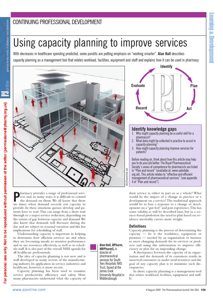 Capacity Planning in Pharmacy Services | PDF | Pharmacy | National ...