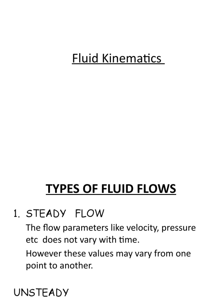 Fluid Flow Kinematics Overview | PDF | Fluid Dynamics | Continuum Mechanics