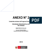 Anexo #2: Contenidos Mínimos Del Programa Presupuestal Programa Presupuestal 0016 Tbc-Vih/Sida