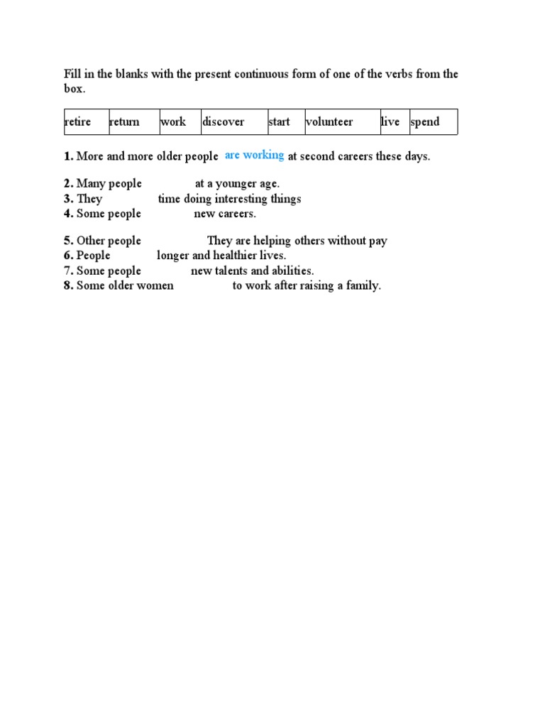 Present Continuous for Future Practice | PDF