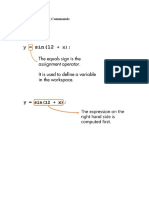 Summary: Entering Commands: Creating Variables