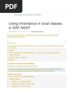 12.inheritance in Local Classes in SAP ABAP