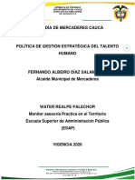 Politica de Gestion Del Talento Humano