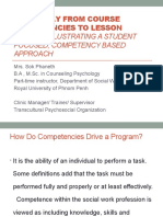 A Pathway From Course Competencies To Lesson Plans: Illustrating A Student