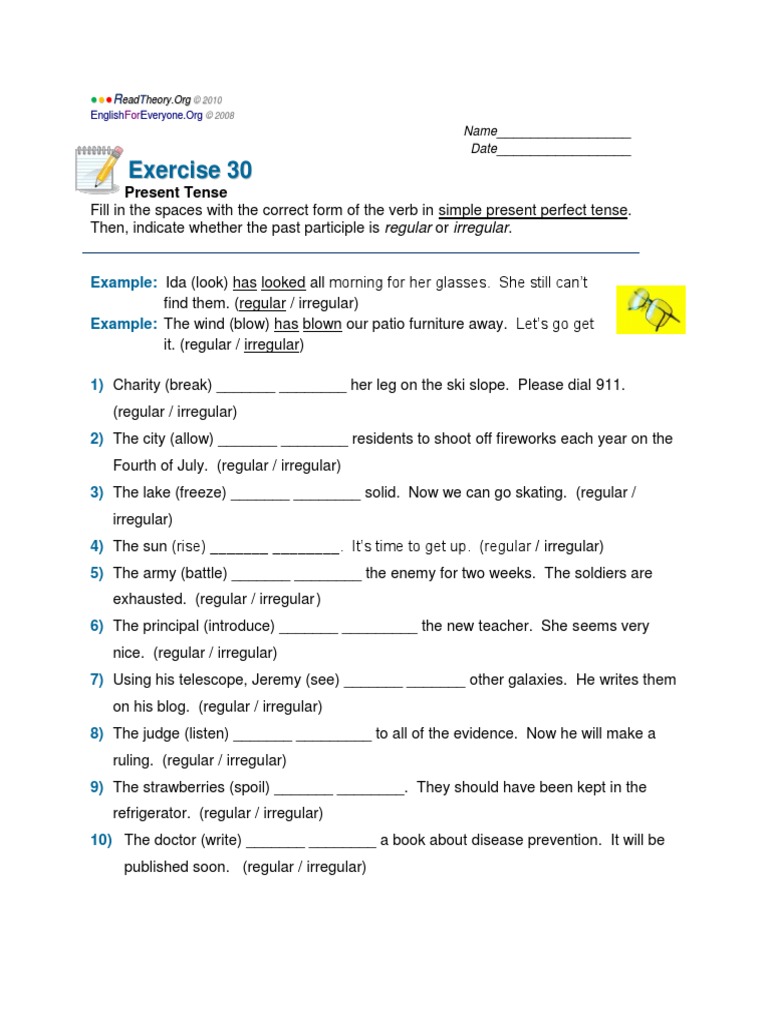 Present Perfect Grammar Linguistics