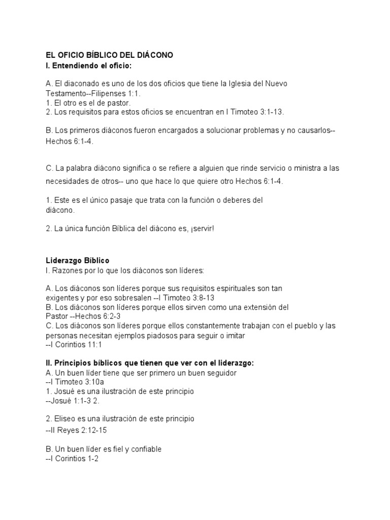 Funciones del Diácono en la Iglesia | PDF | Diácono | Iglesia cristiana