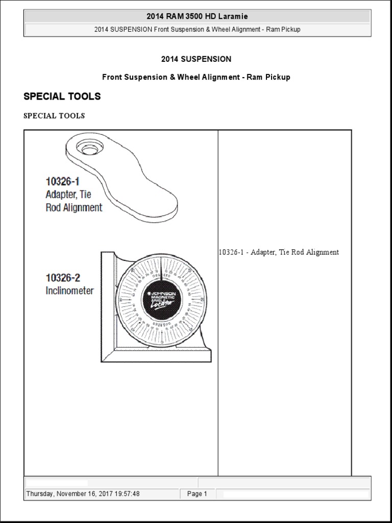 Less and More 英語版 SUSPENSION Front Suspension & Wheel Alignment - Ram Pickup PDF