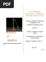 INFORME Nº02 Fìsica II - Péndulo Simple
