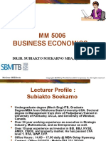 MM 5006 Business Economics: DR - Ir. Subiakto Soekarno Mba, QWP™, CFP®