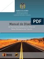 Manual de Dise o de Pavimentos Asf Lticos en V¡as Con Bajos Vol Menes de TR Nsito PDF